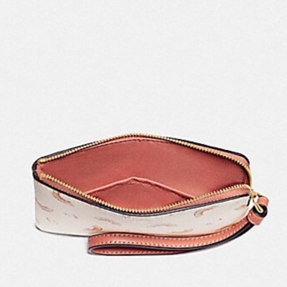 Last 1 ❤️ COACH CORNER ZIP WRISTLET  RAINBOW - Picture 2 of 6
